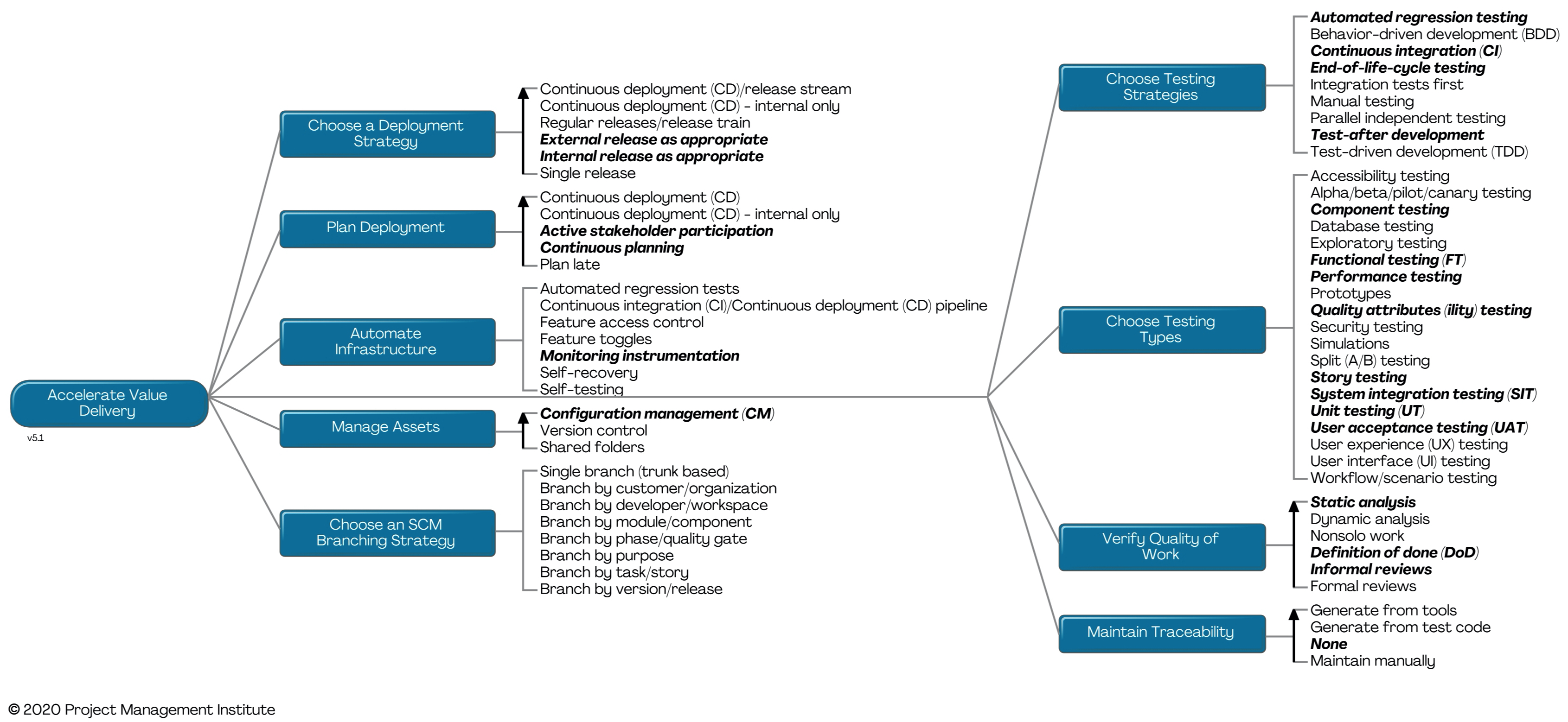 Accelerate Value Delivery process goal diagram